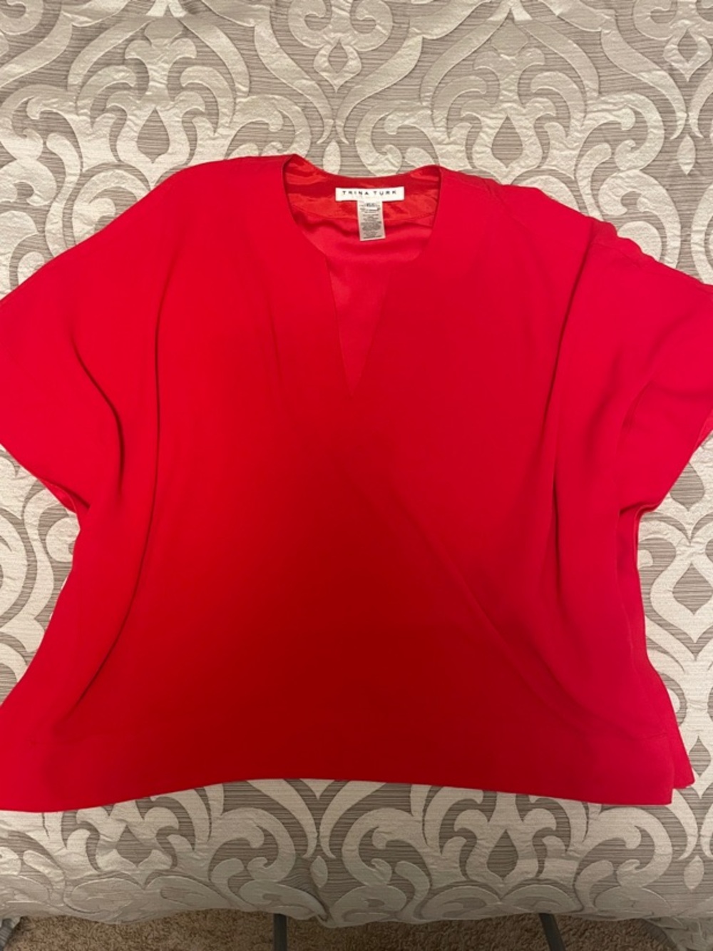 Trina Turk Red Poncho Top Size XS/S